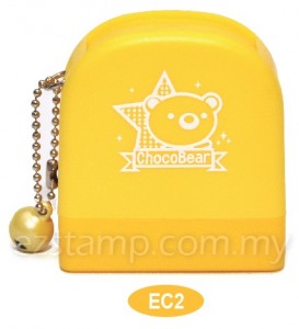 colorful choco bear name stamp
