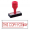 red rubber stock stamp