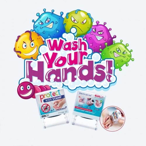 PROTECT KIDS STAMP wash your hand